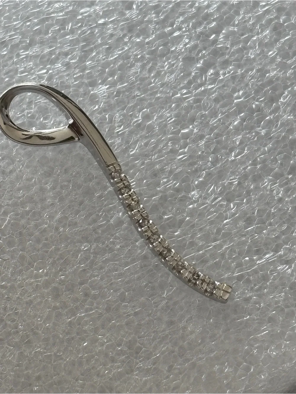 10k White Gold Journey Diamond Pendant